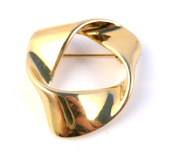 Vintage Brooch, Modernist Style Abstract Design P… - image 1