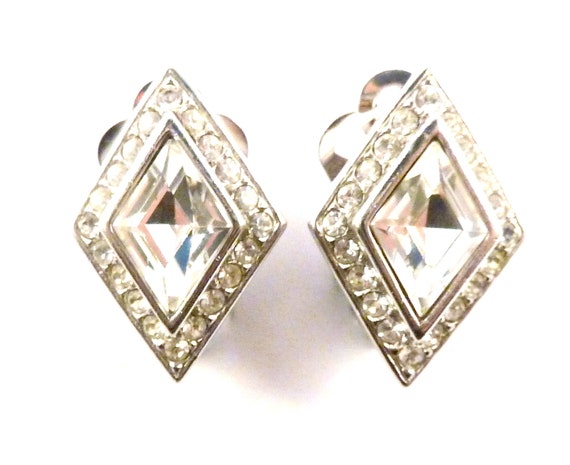 Vintage Earrings, Attwood And Sawyer Rhinestone S… - image 5