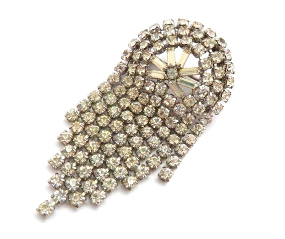 Vintage Large Rhinestone Set Statement Design Cas… - image 5