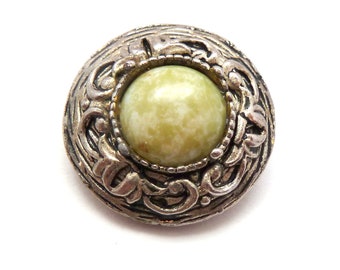 Clip per sciarpa in marmo Connemara in stile scozzese vintage, gioielli anni '70