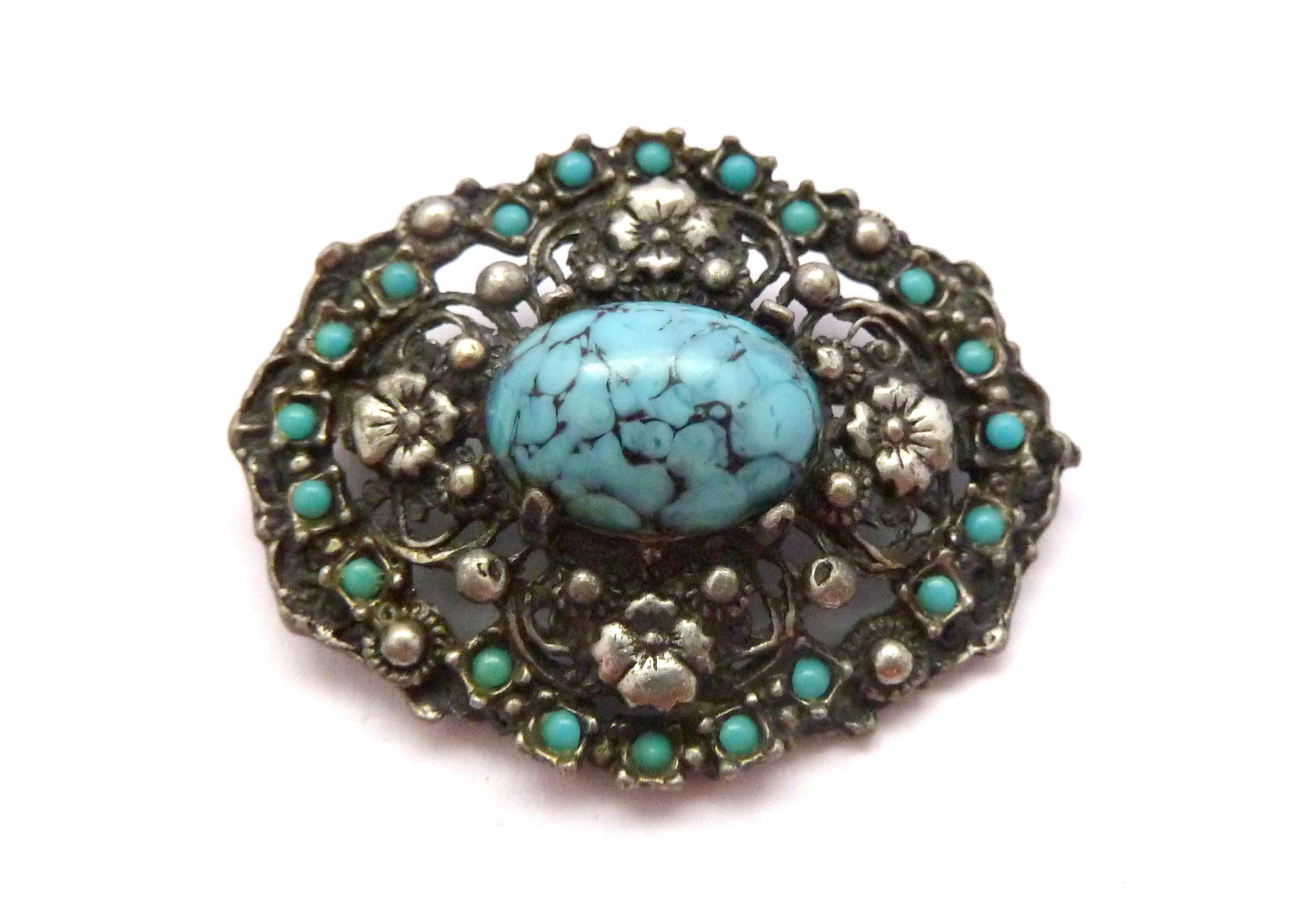 Broche Vintage Années 50-60 - Jolie Pièce D'occasion - À Porter Ou Collectionner