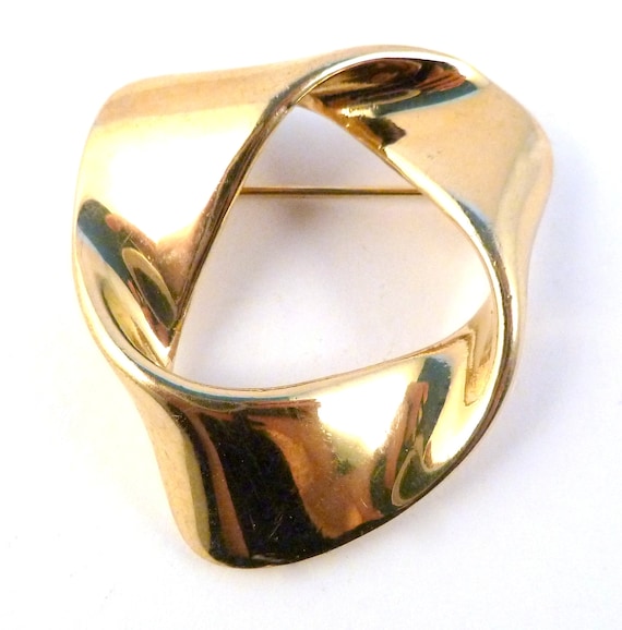 Vintage Brooch, Modernist Style Abstract Design P… - image 2