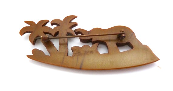 Broche Ancienne Vintage - Matière Plastique, Bakélite Ou Rhodoïde - Occasion - Sans Marque