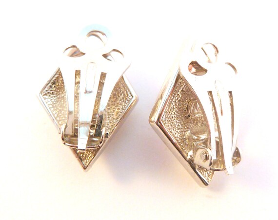 ◆VINTAGE HOLLYWOOD◆ Octagon Key Earrings VH2379EA002B Large Key Earrings, Silver Key Earrings, Statement Earrings