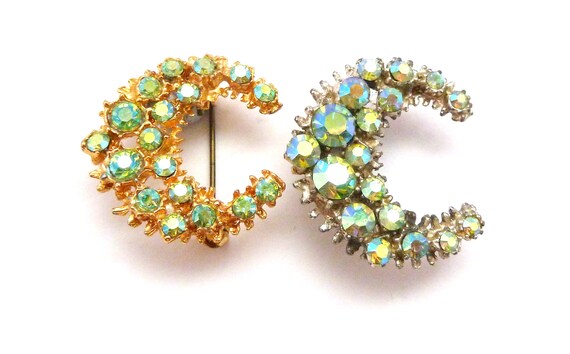 Two Vintage Mid Century Aurora Borealis Rhineston… - image 3