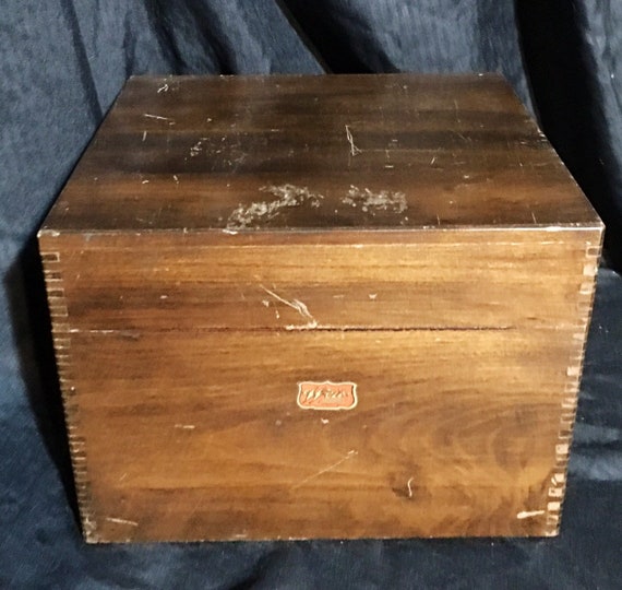 Weis Wooden File Box Office Storage Wood Card File Desktop Etsy