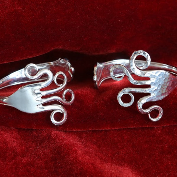 Gabel-Armspange "Oktopus" - Schmuck  Silberbesteck