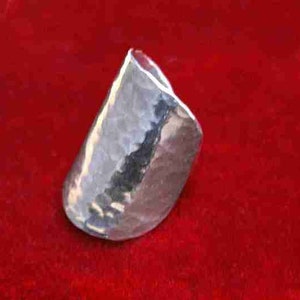 hammered spoon ring jewelry silver cutleryR80