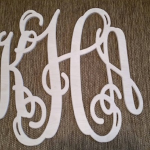 24x24 Custom Wood Carved Monogram Initials
