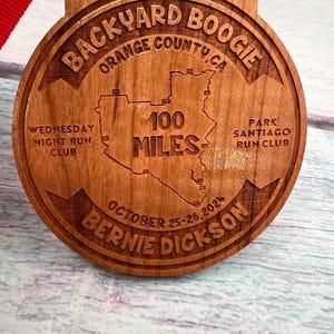 Custom Designed.  Wood  Medals .  Laser Engraved . Hand Finished . Awards . Fall Award .