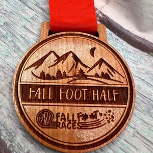 Custom Designed.  Wood  Medals .  Laser Engraved . Hand Finished . Awards . Fall Award .