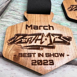 Custom Design . Car Show  . Wood Medal .