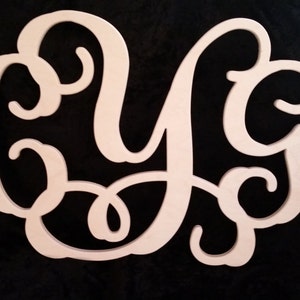 18x24 Custom Wood Carved Monogram Initials