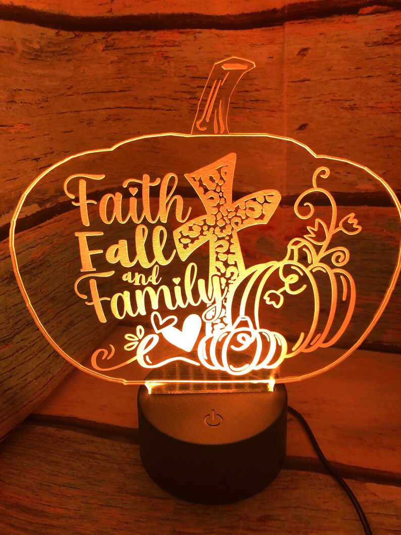Fall Decor LED Tabletop Light - Etsy