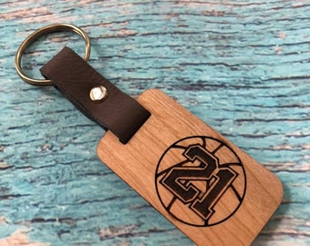 Gepersonaliseerde houten sleutelhanger
