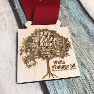 Custom Wood Medal.