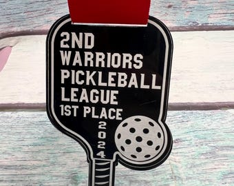 Custom Designed  . Wood Medals . Laser Engraved . Hand Finished . Awards . Pickleball Medals .