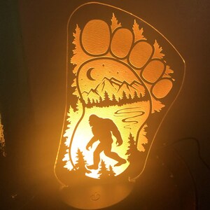 Bigfoot Print LED Desktop Light