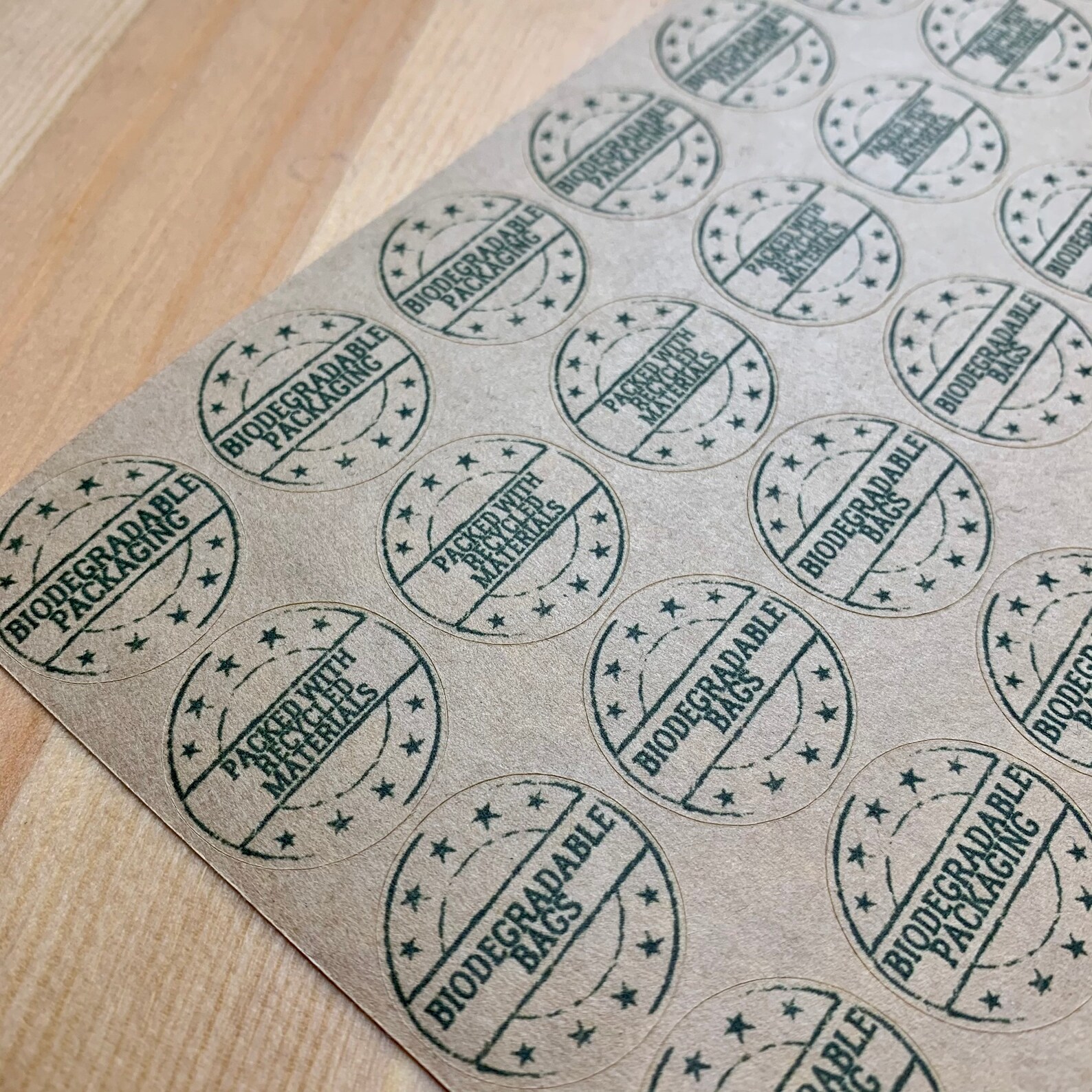 Biodegradable Recycled Packaging Stickers Perfect for Etsy UK