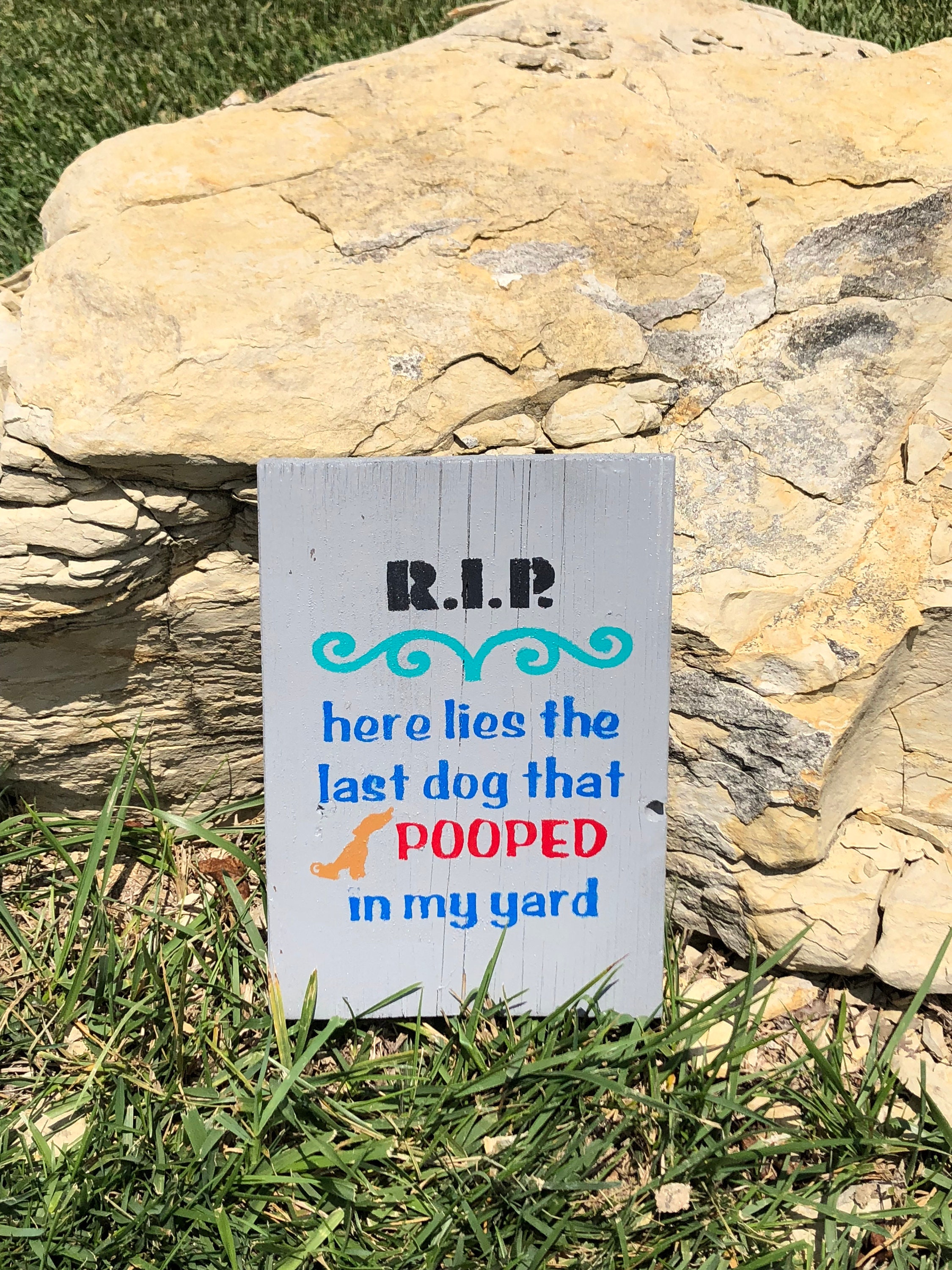 No Pooping In The Yard Dog Signs Outdoor Decor Yard Signs Etsy