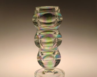 Czech Bohemian Art Glass Jar Bowl by Rudolf Jurnikl