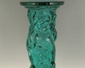 Bohemian Czech Art Deco Glass Vase with Birds by Schlevogt Hoffmann - Designed Artur Pleva