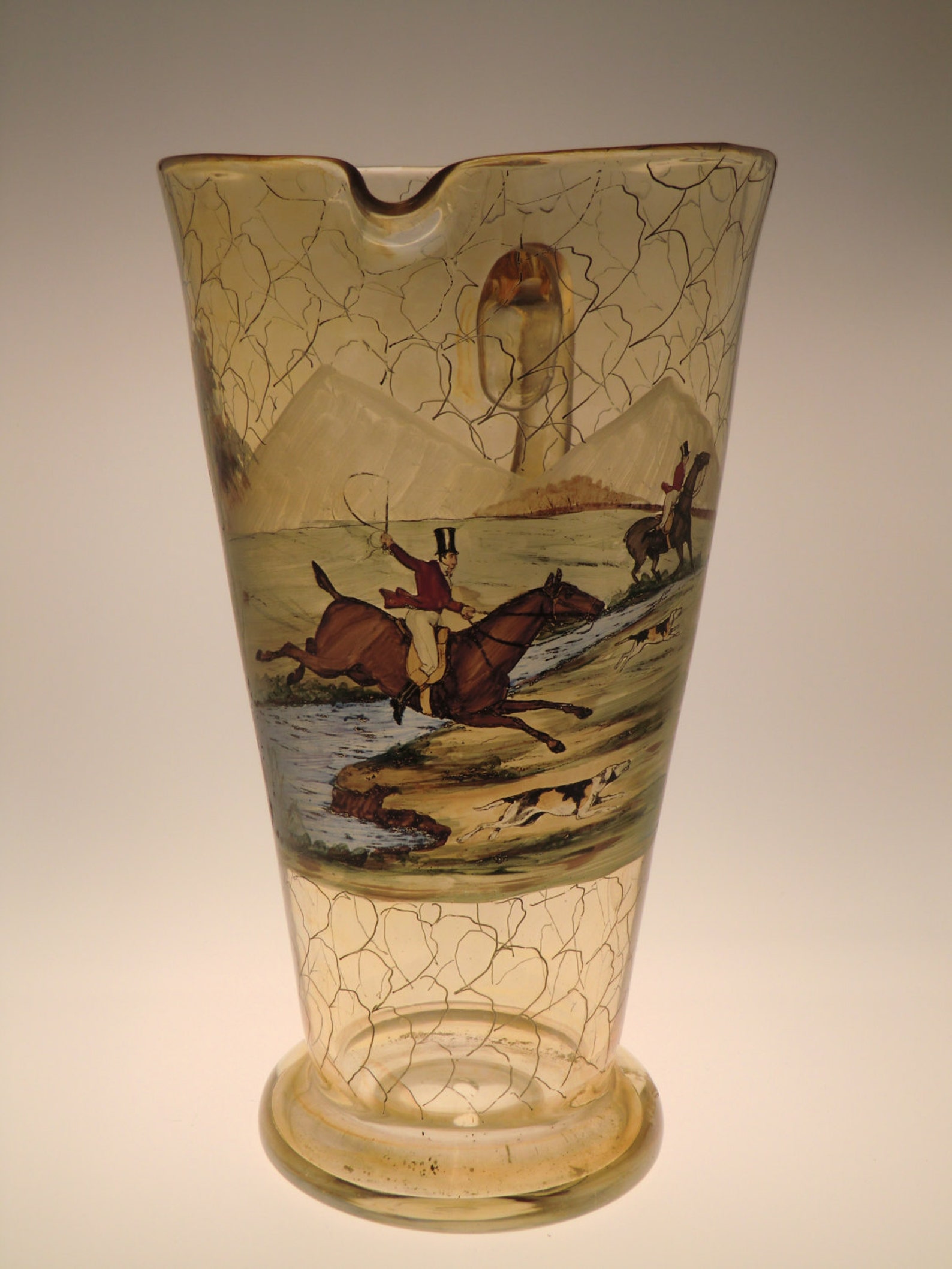 Czech Bohemian Haida Karel Palda Art Deco Glass Jug With 3 Etsy