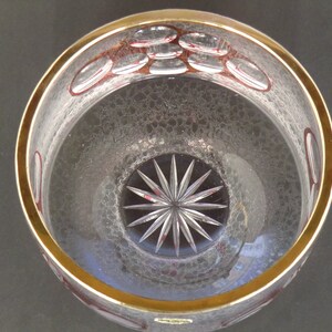 Czech Bohemian Lead Crystal Cut Glass Bowl Dish image 4