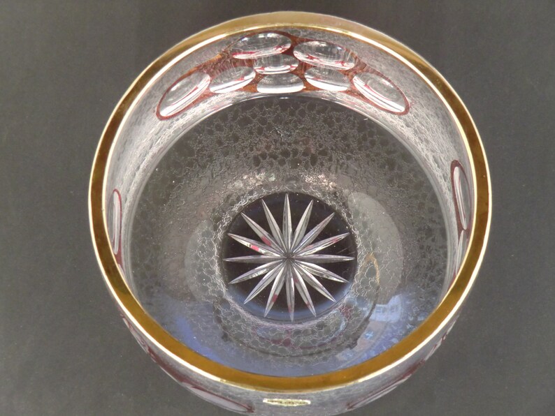 Czech Bohemian Lead Crystal Cut Glass Bowl Dish image 4