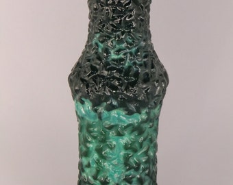 Bohemian Czech Art Glass Malachite Jade Glass Vase