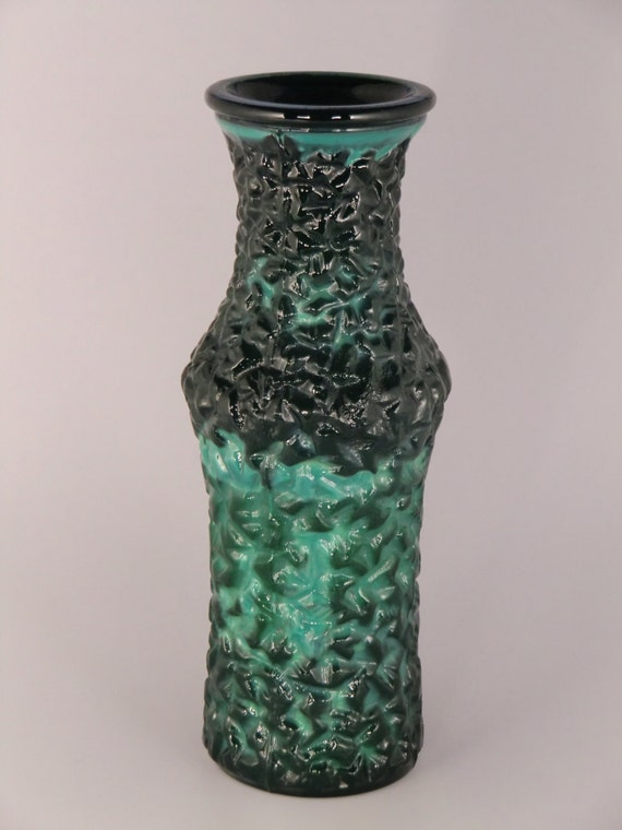 ボヘミアン チェコ アート ガラス マラカイト 翡翠 ガラス 花瓶 - Etsy