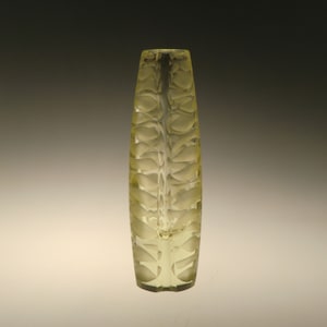 Bohemian Czech ZBS Zelezny Brod Glassworks Art Glass Citrine Vase by Vaclav Horacek