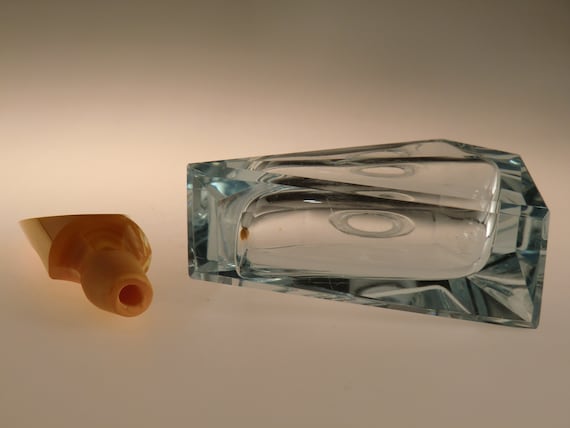 Bohemian Czech Art Deco Cut Glass Perfume Bottle … - image 10
