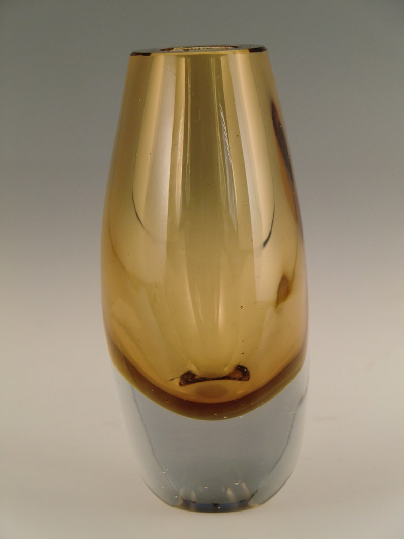 Bohemian Czech Skrdlovice Sommerso Art Glass Vase