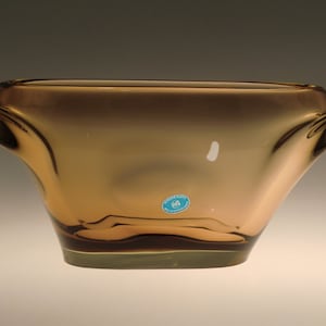 Czech Bohemian Zelezny Brod Sommerso Art Glass Vase Jardiniere by Miloslav Klinger