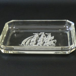 Bohemian Czech Heinrich Hoffmann Art Deco Glass Bowl Tray