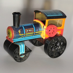 Tschechoslowakei KDN Steam Road Roller Wind-Up Metall Spielzeug