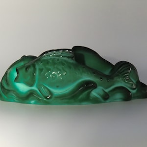 Bohemian Czech Art Deco Malachite Jade Glass Bowl - Curt Schlewogt Ingrid Design