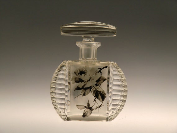 Bohemian Czech Art Deco Glass Perfume Bohemian Czech Art Deco Glass Perfume