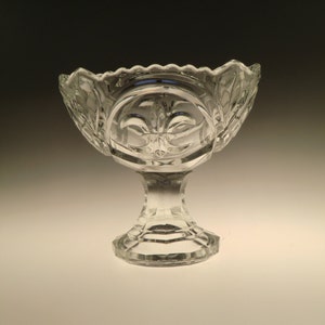 Boho Tjeckisk Konst Glas Klar Skål Godis Sockerskål av Rudolf Schroter