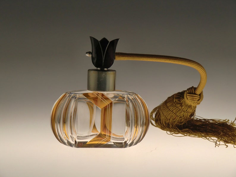 Bohemian Czech Art Deco Glass Perfume Bohemian Czech Art Deco Glass Perfume