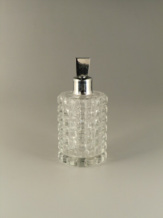 Bohemian Czech Art Deco Glass Perfume Bottle Flacon - Atomizer Lost