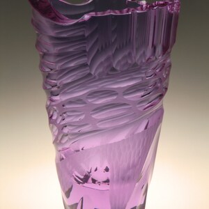 Bohemian Czech Moser Alexandrite Cut Glass Vase Imagination by Lukas Jaburek image 4