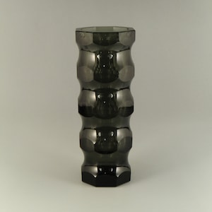 Bohemian Czech Art Glass Borocrystal Exbor Smoke Vase by Oldrich Lipsky