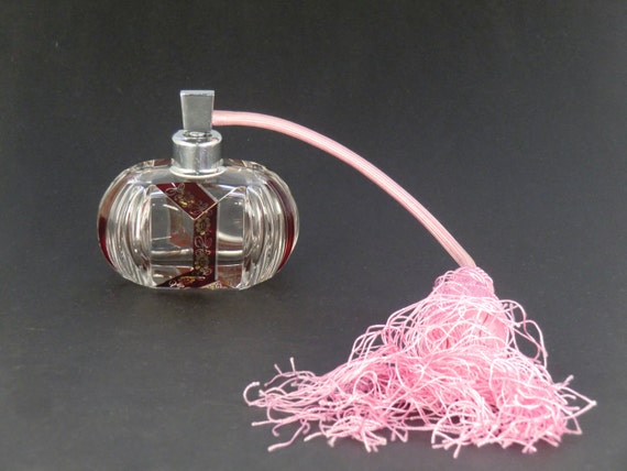 Czech Art Deco Glass Perfume Bottle A 1930s Bruno Posselt Design