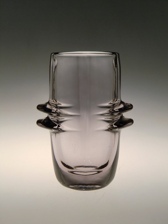 ボヘミアン チェコ ルドルフヴァ ハット アート ガラス ハンドプレス