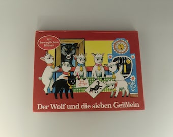 Boho Czech Vojtech Kubasta The Wolf And Seven Little Goats Pop-Up View Leporello Book Der Wolf und die sieben Geißlein