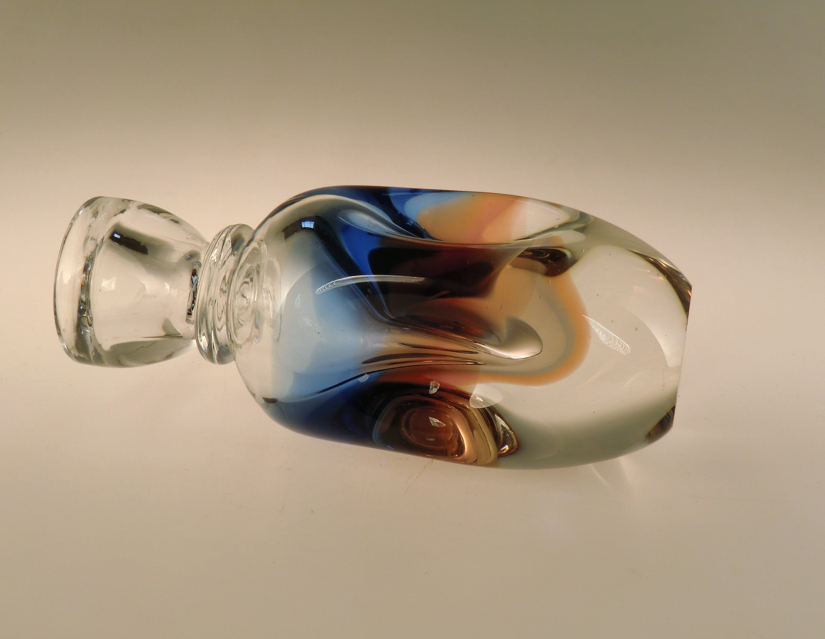 TOP RARE Bohemian Czech Art Glass Candlestick by Vladimir TOP RARE Bohemian Czech Art Glass Candlestick by Vladimir