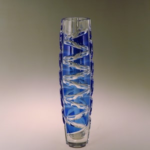 Bohemian Czech Art Glass Dual Vase by Vaclav Horacek for Josefodol Glassworks