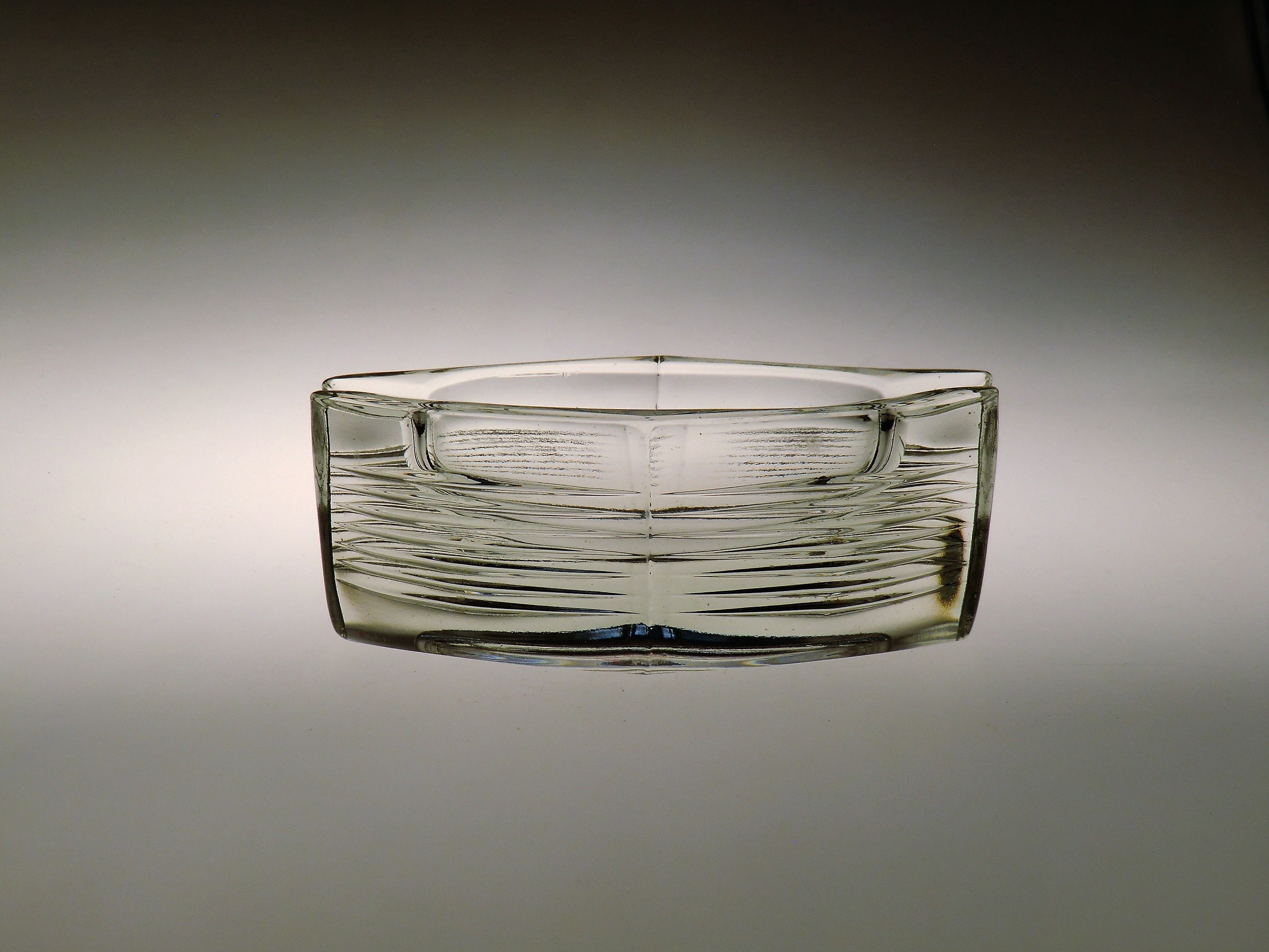 Ascherschale Aschenbecher Fuß Wandmontage 10,5 cm Kristallglas